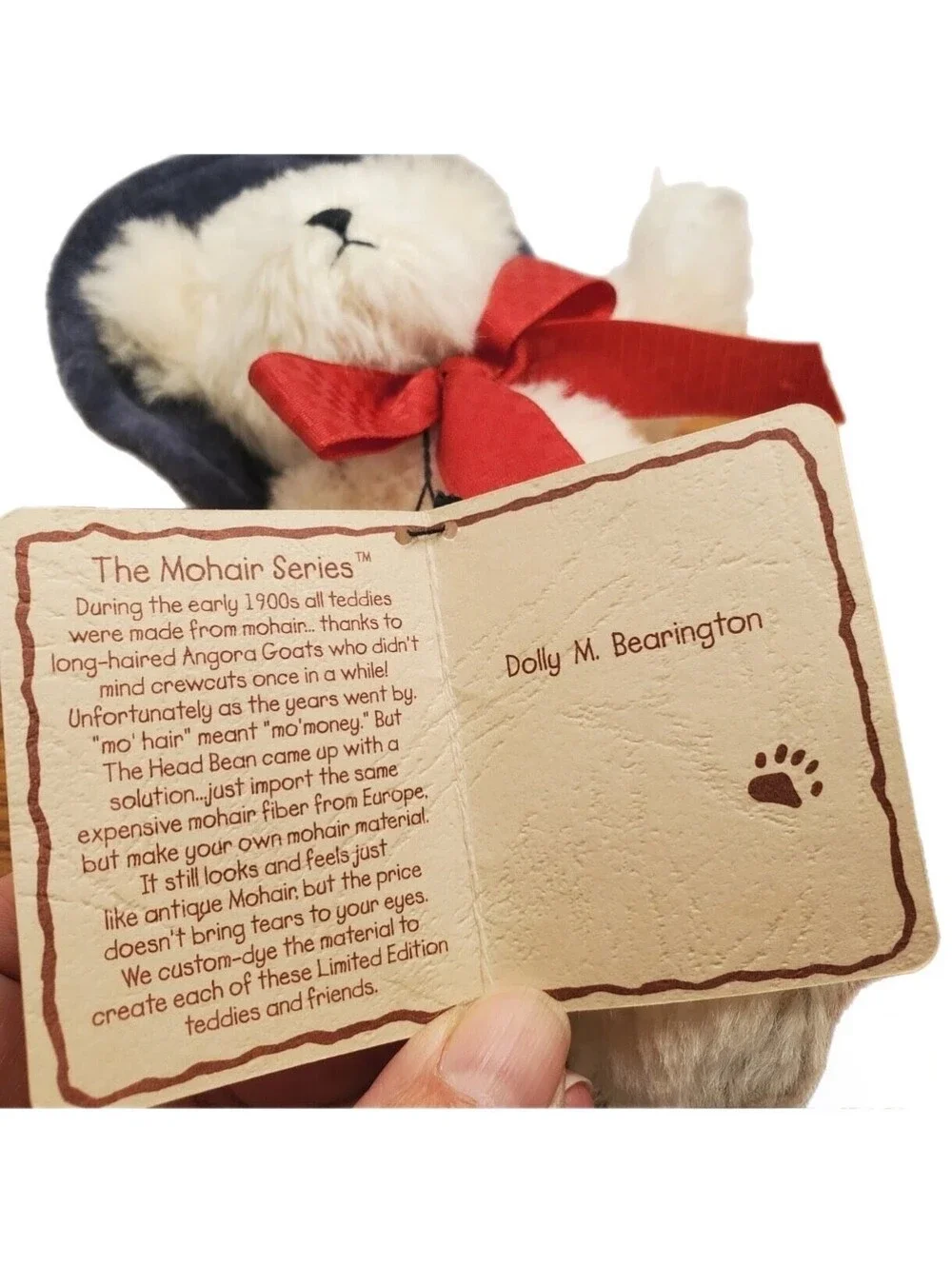 Limited Edition Boyds The Head Bean Collection Mohair Teddy Bear NWT